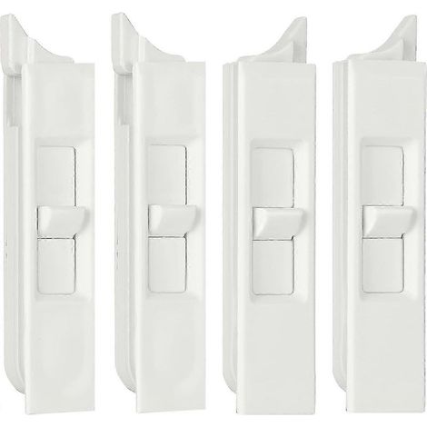 Dernières prévisions théoriques pour 2025 : Paires de loquets à bascule, construction en plastique blanc. (1/5)
