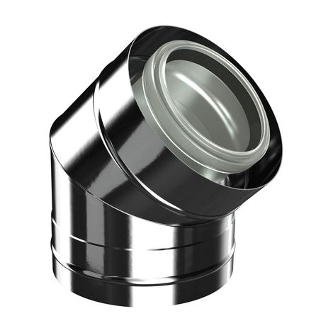 Bogen konz. Ø110/160, 45° Edelstahl  - 7738113145 von Buderus