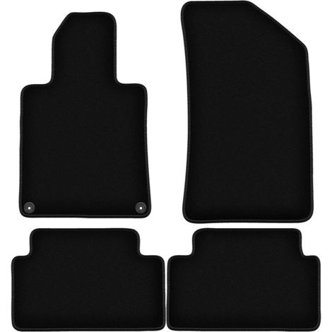 Tapis de sol en velours noir BASIC pour Peugeot 508 I berline, break, SW, RXH (2010-2018) (1/5)