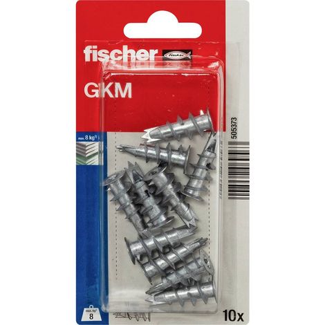 Cheville métallique auto foreuse pour plaque GKM, 10 pièces (1/4)