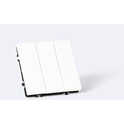 Interruptor Pulsador Luxe 990 Blanco 3 Teclas