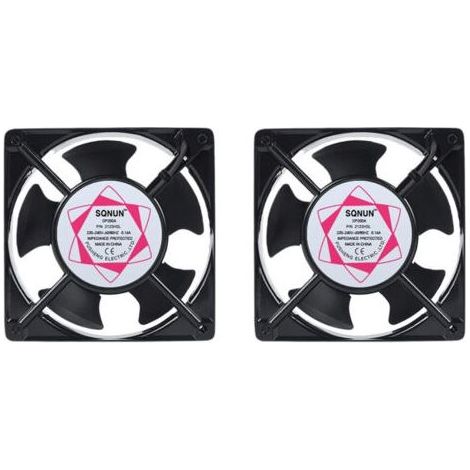 Paryou – Ventilateur axial haute température 120 x 120 x 38 mm – Pales en métal silencieuses – Économie d'énergie 30% – Compatible poêles et cheminées - mm-2PCS (1/5)