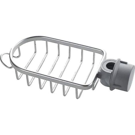 Höhenverstellbare Duschablage aus Aluminium – Silber (1/5)