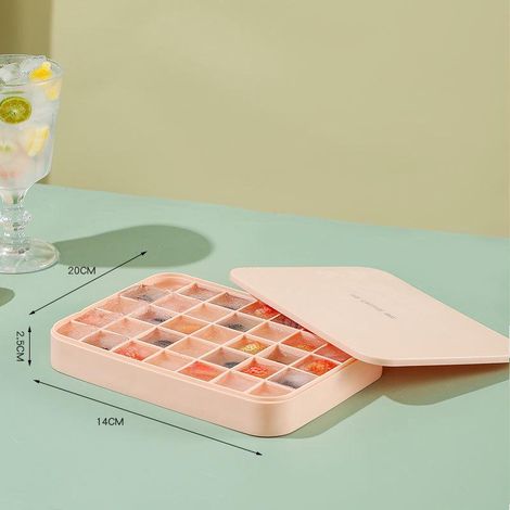 Moules à glaçons en silicone avec seau à glace, couvercle et cuillère, moule à cubes facile à démouler, sans BPA