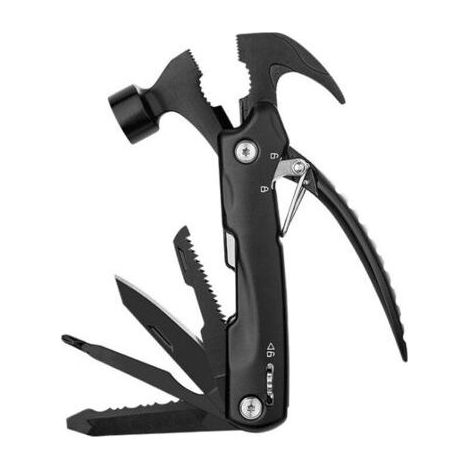 Marteau multifonction,Pince Multifonctions,Multitool Couteau Multifonction Randonnée Accessoires Kit Survie Camping Cadeaux pour Hommes Cadeau de Fête des Pères (1/4)