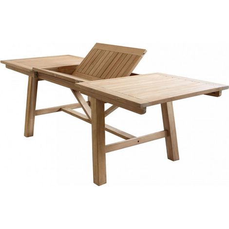TAVOLO MIRAGE LEGNO TEAK 160/240X90X77H CON RINFORZI INCROCIATI SUPER RESISTENTE (1/5)