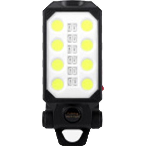 Lampe de travail COB LED avec chargement USB, avec aimant, pour Camping en plein air, blanc, rouge, bleu, câble clignotant, petit 598A
