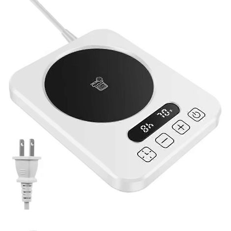 8 Stunden beheizter Untersetzer mit Timer, Isolierung, thermostatgesteuerter Kaffeewärmer, weiß, US-Stecker (1/5)