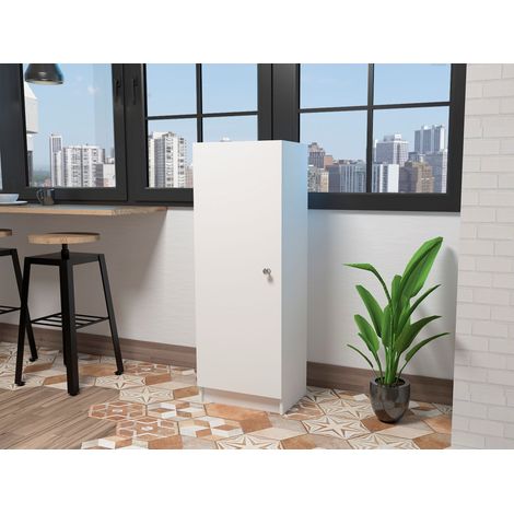 Belleria Sideboard, Minimalist Style with 4 Shelves , White (1/5)