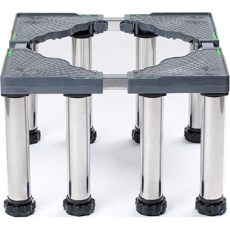 Socle pour machine à laver - Support réglable pour réfrigérateur et machine à laver - 45-70 cm - Support ajustable pour sèche-linge - Support en acier inoxydable pour réfrigérateur et machine (1/5)