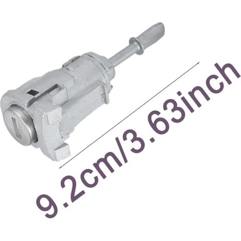Cylindre de serrure de porte de voiture avec clé compatible avec VW Golf 4 Mk4, Passat Bora et Fabia (2000-2005), et compatible avec HABODA Fabia (référence 604837167) (1/3)
