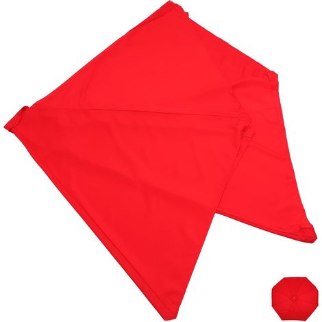 housse de parasol rouge en polyester à 8 baleines Durable et (1/5)