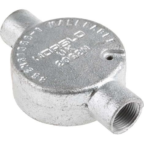 Raccord de gaine RS PRO, taille 20mm en Acier ( Prix pour Paquet de 5 )