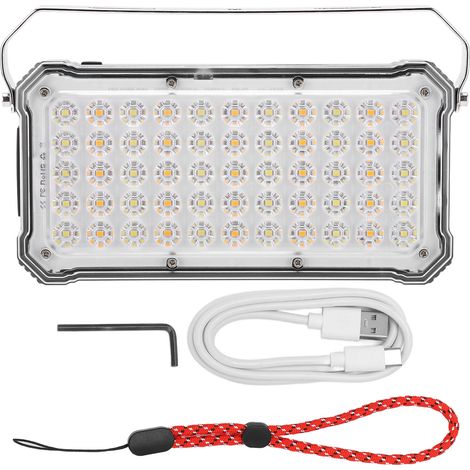 Lampe de Camping 100W 5 en 1, 20000MAh Rechargeable USB, Étanche IP66, Grande Capacité pour Extérieur