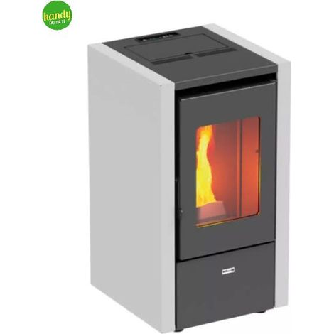 Stufa a pellet ad aria Vesuvio Magma Stufe 7Kw A+ Bianco (1/5)