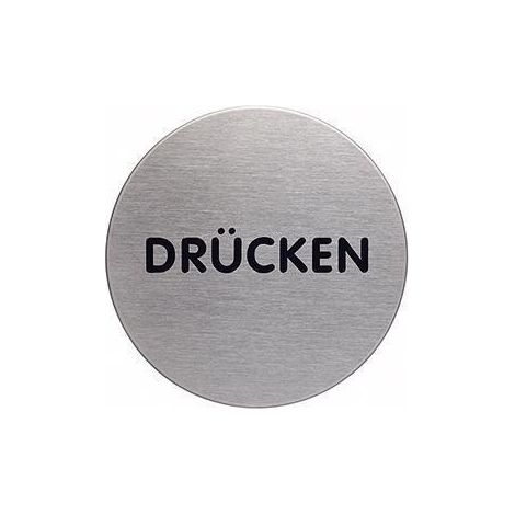 DURABLE Piktogramm PICTO 490061 DRÜCKEN metallic silber (1/2)