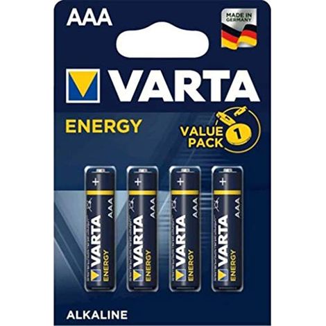 LR03 AAA MINI STILO BLISTER 4PZ BATTERIE ALCALIN VARTA ENERG (1/4)