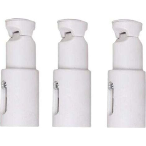 Ensemble de 3 supports de fixation pour radiateur, adaptés aux radiateurs de salle de bain droits ou incurvés. (1/4)