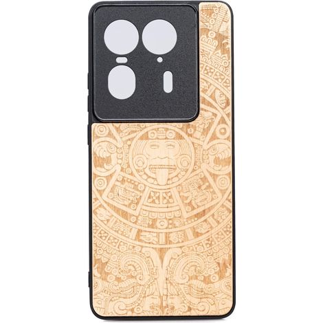 Étui en bois Bewood pour Motorola Edge 50 Ultra, motif calendrier aztèque, Aniegre (1/2)