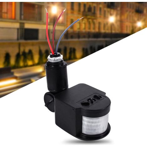 Détecteur de mouvement LED 180°  Champ de détection 12m  Angle de détection 180°  IP44 pour intérieur et extérieur