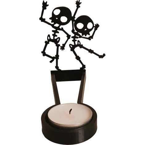 Funny Shadow Stand Halloween Candlestick with Candle Desktop Ornament Decor for Party -KZQ (1/3)