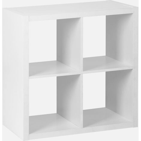 Libreria cubica, 2 livelli, 4 vani