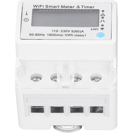 Moniteur intelligent d'énergie avec application de contrôle, surveillance en temps réel, compteur intelligent Wi-Fi réglable, AC110-230V 4P (1/5)