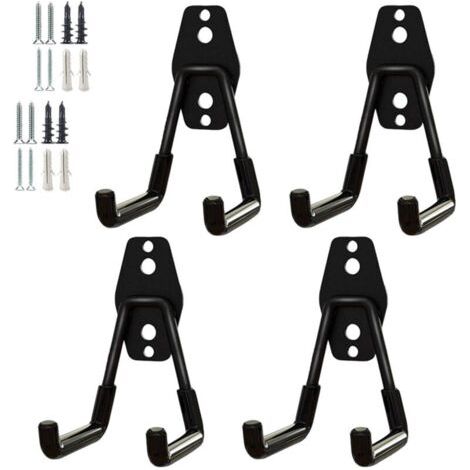 Crochets de garage robustes, crochets de rangement utilitaires, organisateur de rangement pour outils de jardin, crochets muraux en acier (petit crochet en U) (1/4)