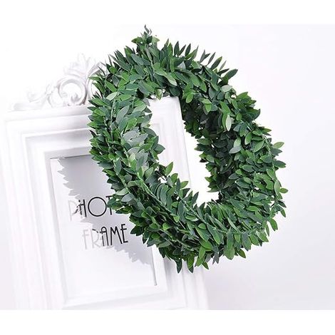 Lot de 2, 5 m Guirlande Feuilles Artificielles Couronne de Lierre Artificiel Vignes pour Porte Fenêtre Mur Partie Home Decor, en Plastique, Se déplace et se repositionne au gré des envies (1/5)