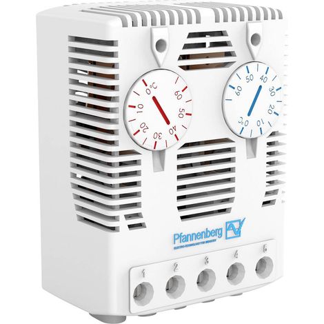 Pfannenberg Thermostat d'armoire de distribution FLZ 541 THERMOSTAT Ö/S 0..60°C 240 V/AC 1 NF (R), 1 NO (T) (L x l x H) (1/4)