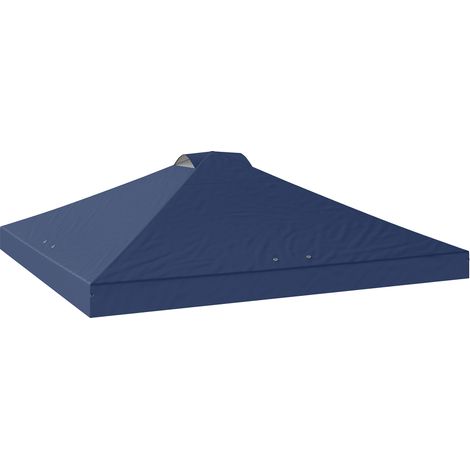 3x3m blaue, UV50+ beständige Terrassenüberdachung mit 8 Abflusslöchern