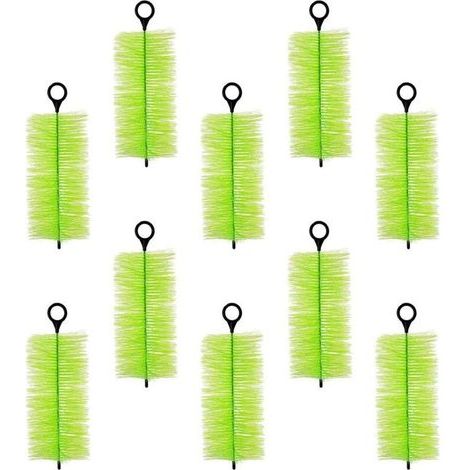Lot de 10 brosses filtrantes pour bassin à poissons - Brosses de nettoyage efficaces - Filtrations d'eau en plein air - Systèmes de purification - Accessoires pour filtres de bassin