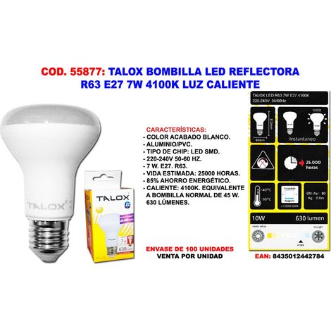 TALOX R63 E27 7W 4100K Neutrallicht-LED-Reflektorlampe