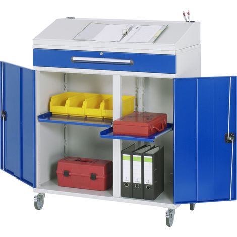 Rau Beistellschrank Stehpult 02T, B1100xT520xH1110/1220mm, mobil (1/3)
