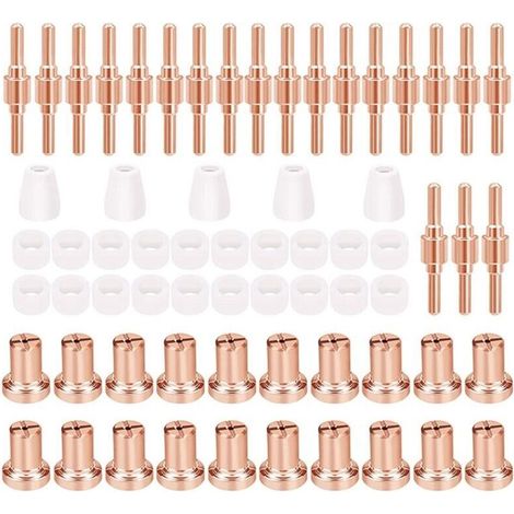 Kit de 65 électrodes et buses à pointe plasma, accessoires pour outils de soudage plasma PT31, 30, 40 et 50 (1/4)
