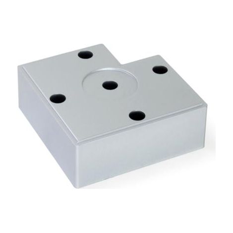 Pie Alumix7 Emuca para mueble, altura 30 mm en gris metalizado -