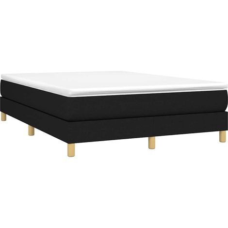 vidaXL Struttura Letto a Rete a Molle Nero 140x200 cm in Tessuto
