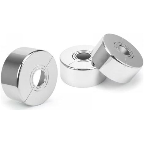 3 Pièces Rosace Robinet, Rosace Mitigeur Douche, 3 Tailles en 1, Cache Tuyau Radiateur Convient pour Diamètre de 20MM / 25MM / 33MM, Utilisé pour Décoration de Robinets (1/5)