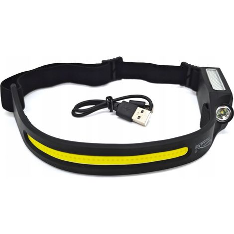 Lampe frontale à LED 2 sources lumineuses, détecteur de mouvement 5 MODES DE FONCTIONNEMENT (1/5)