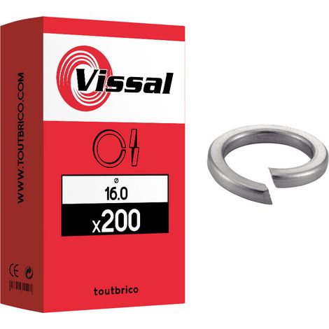200 rondelles à ressort Ø 16mm zingué - Vissal (1/2)