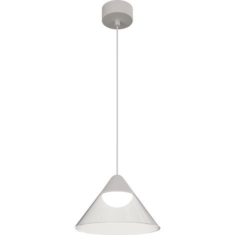 Lampada a Sospensione LED Ark Surface 6W 90º 3000K Nero/Trasparente, Design Conico per Interni - Beneito & Faure - Illuminazione