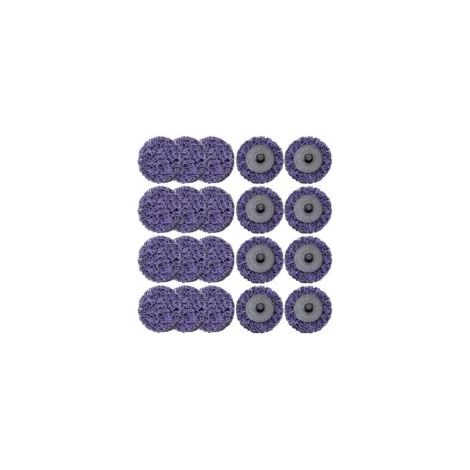 Dischi per la rimozione di vernice e ruggine da 50 mm per smerigliatrice angolare, dischi di pulizia viola da 50 mm, 20 pezzi - Crezuo