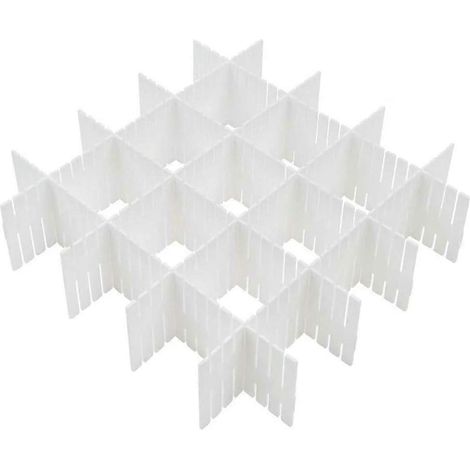 Solution de rangement innovante, organiseur de tiroir polyvalent et réglable avec boucle fixe pour une stabilité accrue, matériau PP de haute qualité garantissant (1/4)