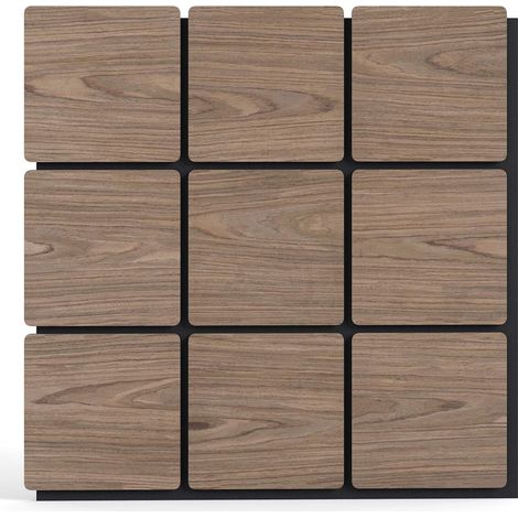 Panneaux muraux acoustiques, lot de 4, 62 x 62 cm, isolation phonique