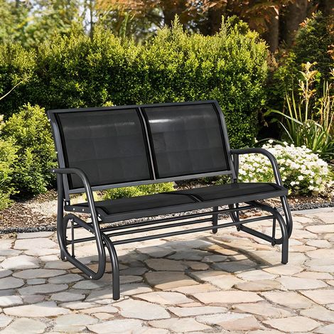 Hamac schwarz en metall Texteline-Gewebe 120 x 70 x 85 cm (1/5)