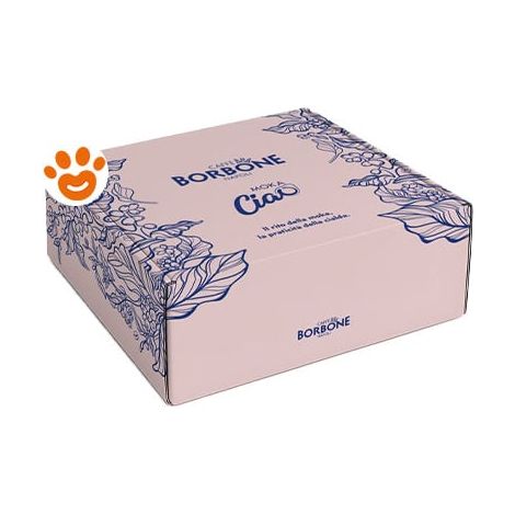 Borbone Caffè MokaCiao Special Edition - Macchina in moka per cialde ESE 44 + 30 Cialde e 4 Tazzine in OMAGGIO - Confezione 1 Kit -