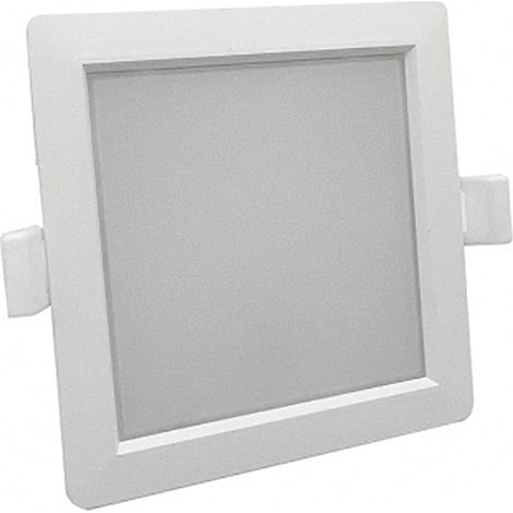FARETTO LED DA INCASSO 8W BORDO BIANCO QUADRATO LATO 115 MM SILAMPLuce Calda 3000k (1/5)