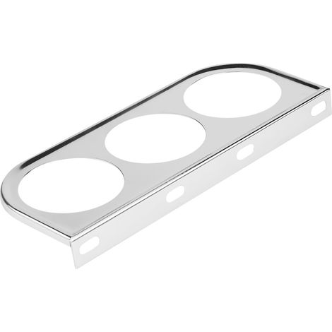 Support universel chromé 52mm 2 pouces support pod multi-trous pour montage sur pilier, support de jauge argenté (1/5)