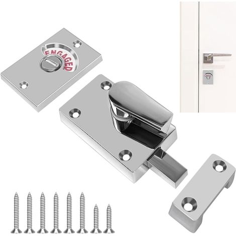 85 x 38 x 13 mm – Türschloss / Belegungsanzeige – WC-Kabine – Edelstahl – Griff mit Belegungs-/Privatsphärenanzeige (1/5)