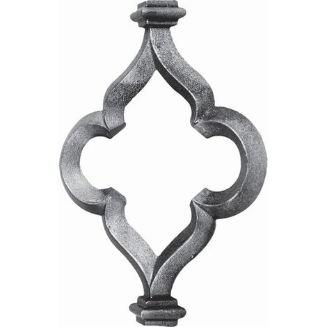 Ornement central en fonte - Hauteur 225mm Largeur 175mm - Double face - À souder - DECO FER FORGE